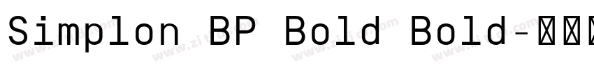 Simplon BP Bold Bold字体转换